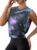 Women Workout Crop Tank Tops Muscle Shirt Gym Yoga Running Purple Medium