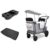 WonderFold L2 Bundle – 2-Seater Stroller Wagon with All-Weather Floor Mat and Flex Snack Tray, Safety-Certified with 5-Point Harnesses – Gray