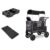 WonderFold W2 Luxe Pro Bundle – 2-Seater Stroller Wagon with All-Weather Floor Mat and Flex Snack Tray, Safety-Certified with 5-Point Harnesses – Gray