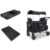 Wonderfold W4 Elite Pro Bundle – 4-Seater Stroller Wagon with All-Weather Mat and Flex Snack Tray, Safety-Certified with 5-Point Harnesses – Black