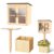 Wonderjune Outdoor Little Library Book Exchange Box Durable Weatherproof Solid Wood Free Library with Floor Plugs and Small Flower Fence for Neighborhoods, Community, School