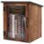 WONFUlity Library Box Outdoor,Free Library Box Little Outdoor Book Storage,Wood Cabinet for DIY Neighborhood Community School Sharing Books, Literature, Newspapers, Food, Art (brown, 14x14x17)