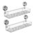 Woobroo 2 PCS Shower Caddy Suction, Corrugated Suction Cup Storage Holder, Removable Plastic Shower Shelf No Drilling Wall Mounted Shelves Accessory for Kitchen Bathroom