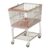 Wood and Iron Rolling Laundry Cart with Storage Shelf