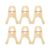 Wood Clothes Pin 6 Pieces Heavy Duty Wooden Home Supplies