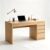 Wood Computer Desk with 3 Drawers, 47 Inch Modern Simple Writing Desk, Light Oak Study Workstation Table, Minimalist Home Office Desk for Bedroom Small Space