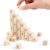 Wood Cubes with Holes, Unfinished Wooden Square Beads, 100 Pcs