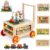 Wooden Activity Cube 7-in-1 Montessori Toys for 1+ Year Old Boys Girls Educational Learning Toys for Toddlers Age 1-2 One Year Old First Birthday Gift Bead Maze Magnetic Trains Track Shape Sorter
