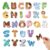 Wooden Alphabet Magnet Letters Large Size ABC Magnets for Fridge, Cute Animal Fridge Magnets for Kids Spelling Learning Boys Girls Gifts