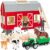 Wooden Barn Toys for Toddlers Ages 3 4 5, Farm Animals Toys for Boys Girls
