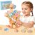Wooden Bear Fishing Toy, Balance Sorting&Stacking, Lacing Beads,Educational Learning Montessori Fine Motor Skills Wooden Toy for Baby6-12 Months,Toddlers1-3,&Kids Ages 3+,Craft Gift for Boys &Girls.
