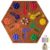 Wooden Board Game, Board Game Original Marble Game Double Sided Painted 2 to 6 Player Fast Track Wooden with 6 Colors 24 Marbles 6 Dice for Adults Kids Family(24 INCH Flame)