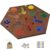 Wooden Board Games- -Marble Board Game -Surfacepainting-Double Sided Painted 15inch Fast Track for 6 and 4 Players with 6 Colors 30 Marbles 6 Dice for Kids Friends Family Game Party (Walnut)