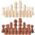 Wooden Chess Pieces Only, 32 Piece Tournament Staunton Wood Chessmen with 3.15 inches King, Chess Game Pawns for Chess Board Game, Replacement of Missing Pieces