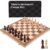 Wooden Chess Set 15 Inch – Classic Handcrafted Game Board for Adults with Extra Queen Pieces and Storage Box – Ideal for Home and Travel -Magnetic (Classic Pieces)