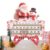 Wooden Christmas Countdown 25 Days Santa Decor with Display Stand