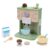 Wooden Coffee Maker Toy Coffee Machine Playset with Sound Lights Imaginative Kitchen Play Set for Kids