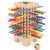 Wooden Colorful Sticks & Ball Drop Games, Game Wooden Board Games, 42 Colorful Sticks Dice Game Math Learning Toys, Fine Motor Skills Toys & Counting Toy Family Game Travel Toys Gifts