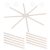 Wooden Craft Rod Connectors for Projects, Unfinished Round Dowel Rods
