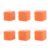  Wooden Dice, 6PCS Unfinished Wood Cubes 6 Sided Wood Cubes with Rounded Corners for DIY Craft Projects (Orange)