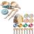 WoodenEdu Premium Toddler Play Kitchen Bundle with Play Dishes Set & Frying pan Set