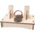 Wooden Frame DIY DC Motor Assembly Kit, Magnet Metal Coil Electromagnetic Rotation Energy Conversion Physics Lab Equipment