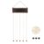 Wooden Hanging DIY Picture Holder with Adjustable Twines 30 Clips