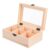 Wooden Jewelry Container Box with Window 6-grid Desktop Organizer