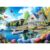 Wooden Jigsaw Puzzle 1000 Piece for Adults Lakeside Cottage Floral Lake Nature Landscape Large Thick Safe Interlock Piece Educational Fun Hobby Toy Gift for All Ages Puzzle Lovers 29.6 x 19.7