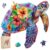 Wooden Jigsaw Puzzle, 200 Pcs Unique 3D Shape Jigsaw Puzzles, Wood Puzzle Gift Box Packing, Medium Size Letter, Creative Gift for Adults and Kids, Fun Challenging (EA4Turtle, 200PCS)