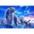Wooden Jigsaw Puzzle, Blue Tiger Family Art Pattern, 500 Pieces, Home Ornament, Exotic Wildlife Mural