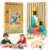 Wooden Montessori Blocks Puzzle for Kids, Russian 3D Colorful Brain Teaser Stacking Toy, STEM Educational Board Game for Toddlers, Ideal Birthday Gift for Boys Girls Ages 3 4 5 6
