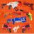 Wooden Peg Board for Nerf Gun Storage Organizer 13 x 13 x 0.31 in – Orange