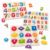 Wooden Peg Puzzles for Toddlers, 3 Pack Large Wooden Knob Puzzles for Ages 3-5, Montessori Shape Matching Toys, Preschool Learning Puzzles for Fine Motor Skills, Birthday Gifts for Boys Girls 3 4 5
