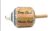 Wooden Pirinola Spinning Top Game, Natural Wood, Traditional Tabletop Dexterity Game, Pack of 1