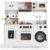 Wooden Play Kitchen for Kids, 8-in-1 Kids Kitchen Set for Cooking Fun, Gift for Ages 3+