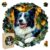 Wooden Puzzle for Adults – Unique Shape Border Collie Jigsaw Puzzle, Wood Puzzles, Challenge Puzzle for Adults 11.4×11.4in 200 Pieces