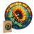 Wooden Puzzle for Adults, Stained Glass Sunflower Puzzle, Wooden Jigsaw Puzzles with Wooden Box, Unique Plant Shaped Wood Cut Puzzles, Family Games for Kids and Adults, 200 Pieces 11.37″x 11.22″
