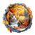 Wooden Puzzles for Adults – Kitten in Autumn Wooden Jigsaw Puzzle, Unique Animal Shaped Wood Puzzles Adult, Christmas Birthday Gifts for Friends/Family, Home Decor 11.4 * 11.3in 190pcs