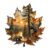 Wooden Puzzles for Adults, Brown Bear Autumn Maple Leaf Wooden Jigsaw Puzzle, Unique Animal Shaped Wood Puzzles Adult,Creative Gifts for Friends/Family/Puzzle Lovers,Home Decor(L-13.4 * 12.4in 220pcs)