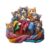 Wooden Puzzles for Adults, Colorful Fabric Cat Puzzles, Wood Adult Puzzle, Puzzle Gifts for Women Men (L-13.4 * 12.8 in 255pcs)
