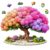 Wooden Puzzles for Adults, Hydrangea Tree Blossom Flowers Wooden Jigsaw Puzzle 200 Pieces, Unique Shaped Wood Cut Puzzle, Creative Birthday Gift for Mom Kids Friends Family Game Home Decor 11 * 9in