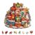 Wooden Puzzles for Adults,Santa Claus House Puzzle,Unique Shaped Christmas Wooden Jigsaw Puzzles for Adults, Family Puzzle.(11.4 * 11.1 in 185pcs)
