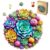 Wooden Puzzles for Adults, Succulent Plants 200 Piece Unique Shaped Wood Puzzle, Creative Wooden Jigsaw Puzzle Gift, Family Game, Wall Art Decor, 11 x 11 Inch