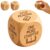 Wooden Reading Decision Dice for Book Lovers, 6-Sided Engraved Quotes Wood Dice 50mm, Reading Time Choice Maker, Bookish Desk Decor, Bookworm Gifts for Readers, Reading Activity, 1pc