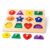Wooden Shape Peg Puzzle Board, Educational Geometric Learning Board with Knobs, Multicolor Basic Shapes