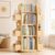 Wooden Swivel Bookcase 4 Tier Spinning Bookshelf Tower for Toddlers Room