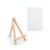 Wooden Tabletop Easel and Frame Set, Natural Pine Wood Stand for Small Paintings and Photos, Desk or Shelf Display
