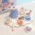 Wooden Tea Set for Toddlers 3-5 Year Old Boys and Girls, Princess Party Pretend Play Kitchen Accessories, Educational Role Play Toy with Teapot, Cups & Desserts, Birthday Gift for Kids Age 3 4 5 6