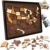 Wooden USA Travel Map Puzzle, Interactive State-by-State Journey Tracker Maps Pin Board for Traveling, Removable USA Maps Puzzles for Journey Memories, Gift for Couple Family Art Home Decor (Standard)